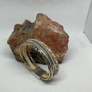 Sparkling bracelet stack with secure magnetic clasp